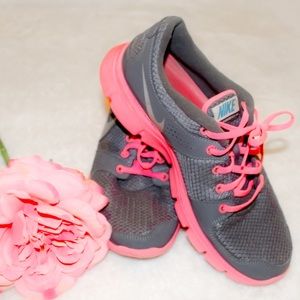 Grey and pink Nike sneakers